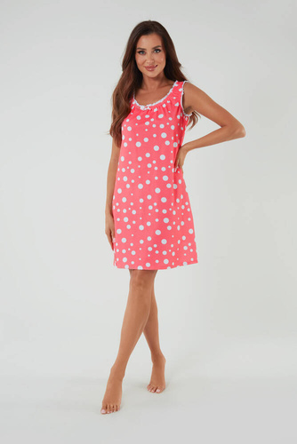 Raba koszula nocna i do karmienia, szerokie ramiączko Italian Fashion - druk malinowy