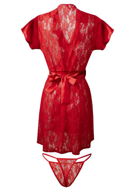Mia Koronkowy zestaw DKaren - czerwony