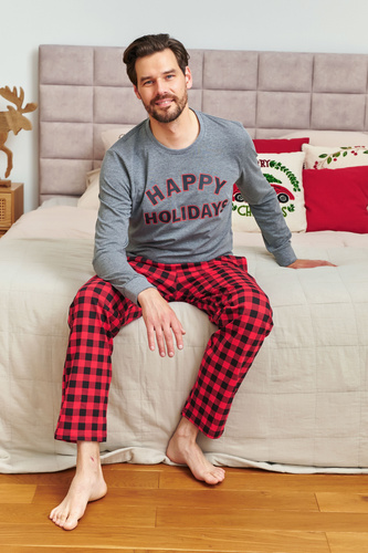 7344 Piżama męska Dark Grey Doctor Nap – 100% bawełna