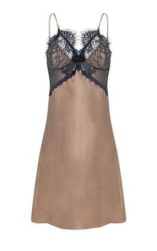 Beatrice Halka satynowa koszulka damska DKaren - jasny brąz