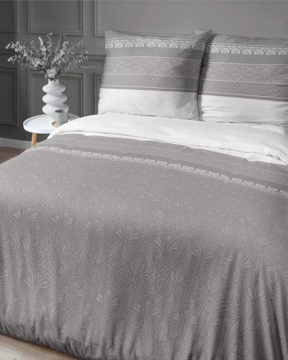 4823 B Home Satin Pościel satynowa ornamenty Detexpol beżowy  