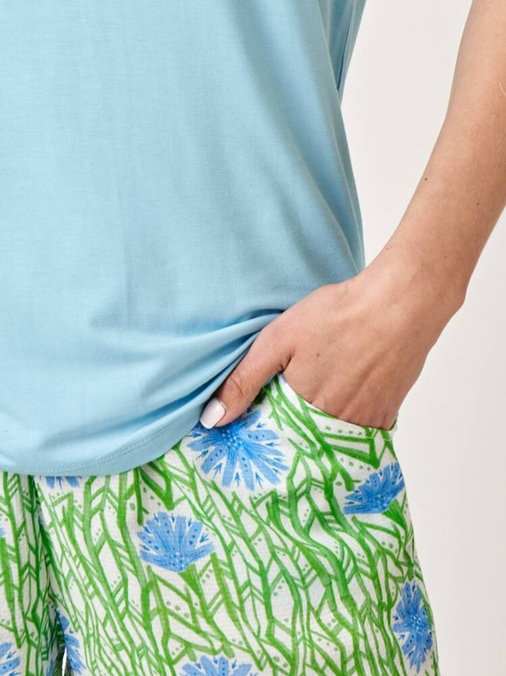 LNS 510 Piżama Damska Key - błękitny