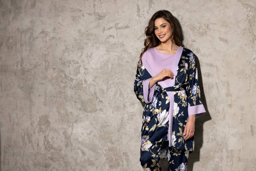 Always Win Peniuar damski Momenti Per Me navy