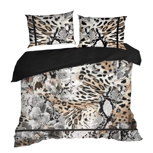 Eva 20 pościel satynowa pantera Eva Minge Eurofirany czarny