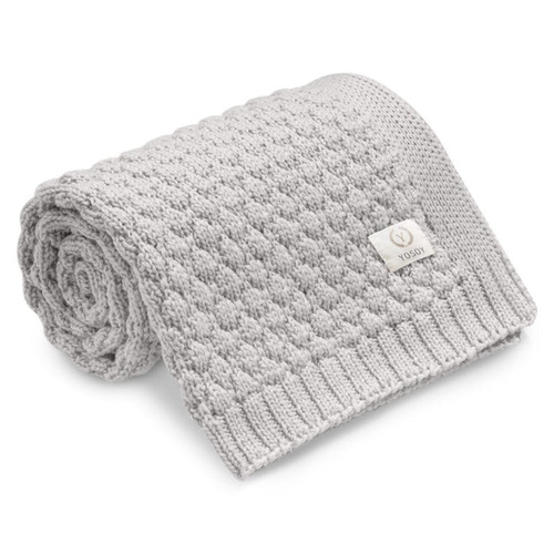 Bubbles Koc z wełny merino Yosoy krem melanż  – naturalny, hipoalergiczny, dwustronny