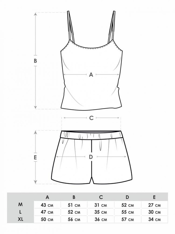 PJS-0001 Komplet piżama damska YO! - panterka