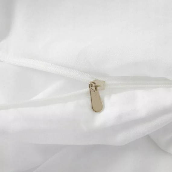 Cuty Christmas Pościel świąteczna z mikrofibry Spod Igły i Nitki – biała z aplikacjami 3D zielona choinki, zapięcie na suwak