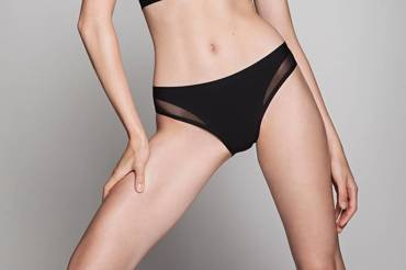 L-POL 5017 BI-02 Figi Damskie Laser Cut Lama czarny