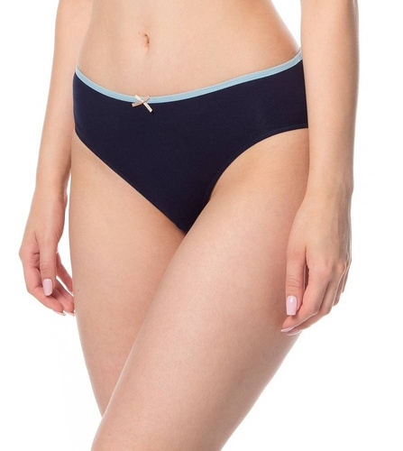 L-122 BI-44 A'3 Figi Damskie Lama granatowy niebieski