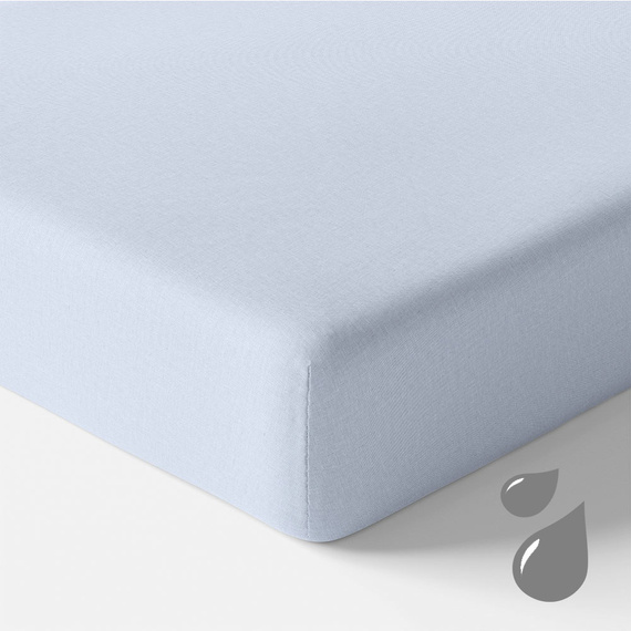 Prześcieradło dziecięce nieprzemakalne Eevi - jasny niebieski