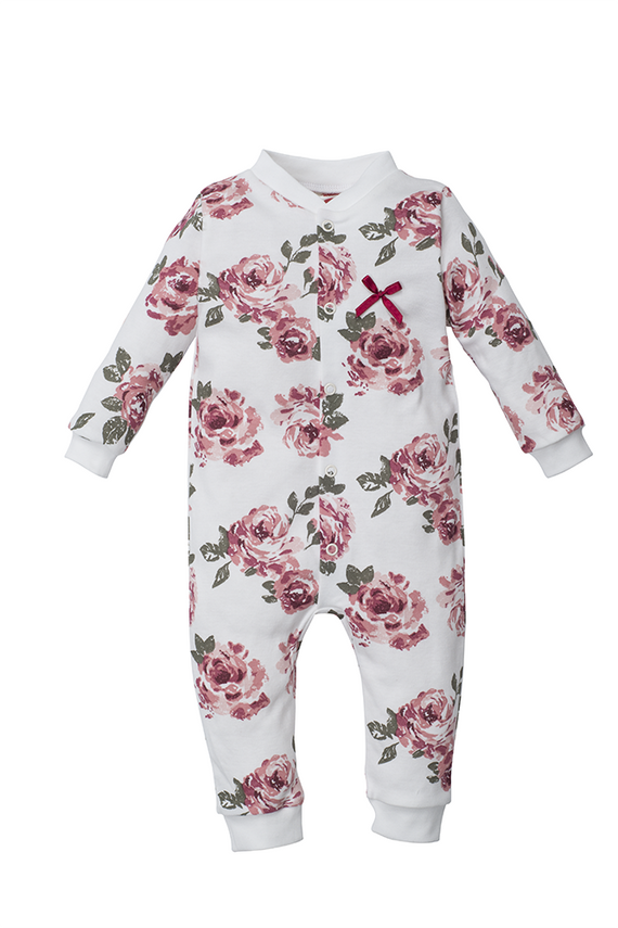 02218BS "ROSES" Pajac bez stópek Makoma