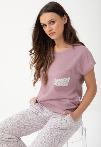 319 Piżama damska Luna -kakaowy