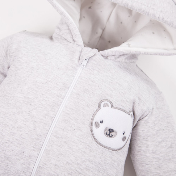 Run & Fun Pajac dresowy z kapturem Eevi - szary