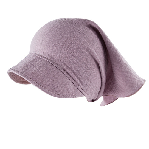 Botanic Chustka z daszkiem muślinowa Eevi - wrzos