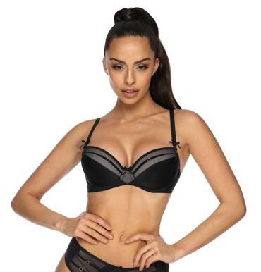 M-3300/11 Janet  Biustonosz push-up  Mat czarny