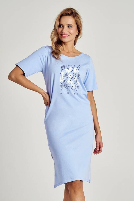 3139 Viviana Koszula nocna  Taro- niebieski