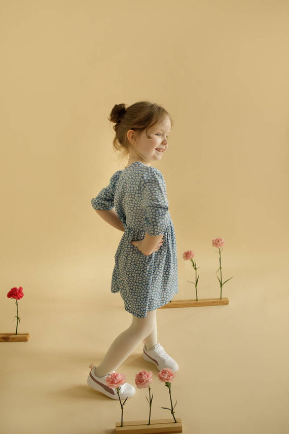 Lilian Sukienka z długim rękawem Pinokio - niebieski