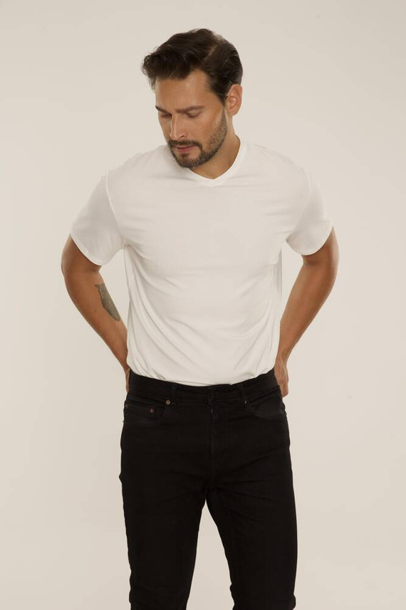 828 Chandler Koszulka t-shirt De Lafense - ecru