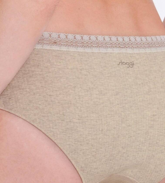 GO Ribbed R Hipster C2P Figi Damskie 2-pak Sloggi - grey combination