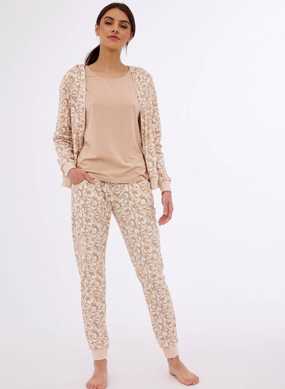 355/411Elen Piżama trzyczęściowa damska Cornette beżowy