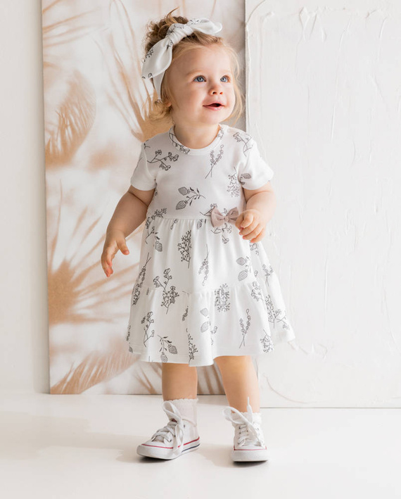 183065 Opaska z węzełkiem "Gaja" Nicol - kremowy