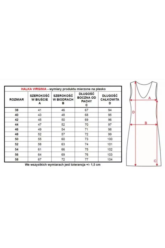6199 Virginia halka koszula nocna damska Mewa czarny