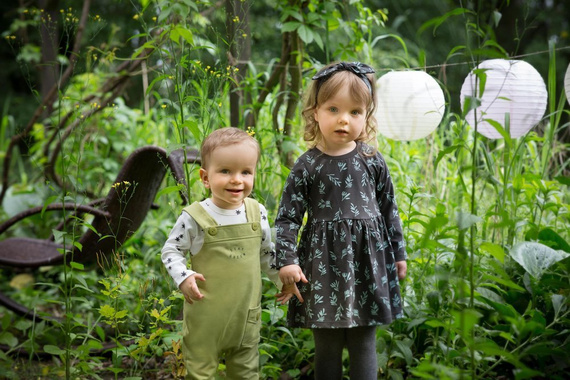 Sukienka "Stay Green" PINOKIO - grafit druk