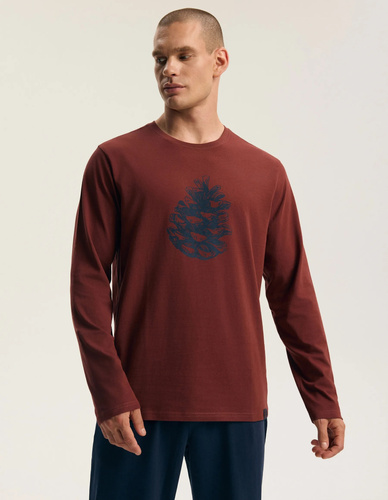 Henderson Core Fall 45494 Piżama Męska 100% Bawełna Długa Maroon