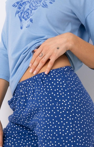 LNS 550 Piżama Damska Key - niebieski 