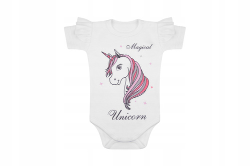 Body z krótkim rękawem "Unicorn" Terjan - biały