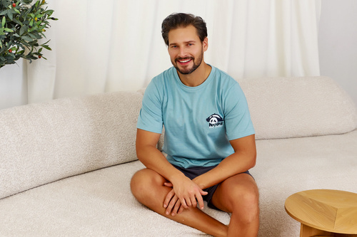 7232 Piżama Męska Doctor Nap - ice blue