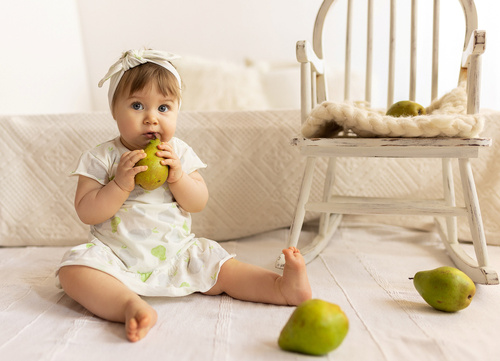 40231S "Sweet Pears" Sukienka z falbanką Makoma