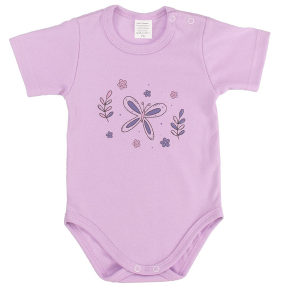 Motylek Body z krótkim rękawem Martex fioletowy