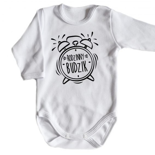 Body długi rękaw "Budzik rodzinny" Moocha czarny