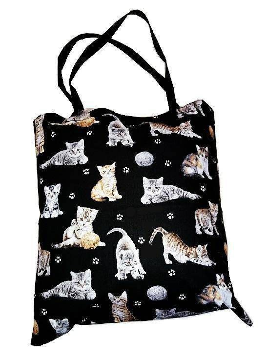 Kwiatki wzór serwetki torba bawełniana na zakupy szary