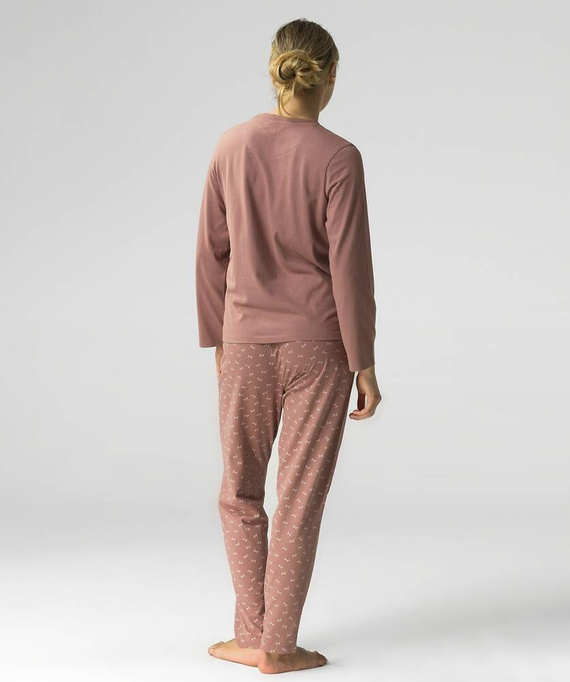 NLP-483 Piżama Damska Atlantic- pudrowy