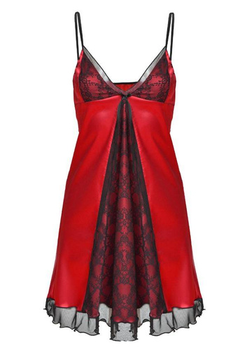 Helen Halka satynowa koszulka damska DKaren - czerwony