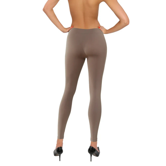 Legginsy Long Bezszwowe kryjące długie Sesto Senso tortora
