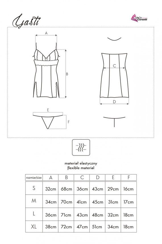 Yasti LC 13431 Komplet, koszulka i figi LivCo Corsetti Fashion