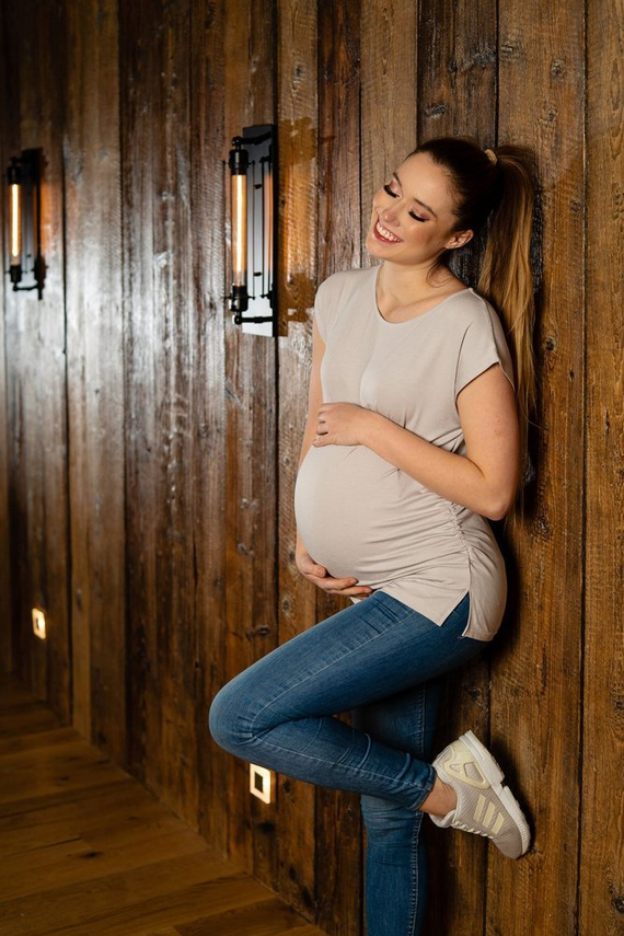 015 Bluzka t-shirt O-neck MIRACLE- popiel