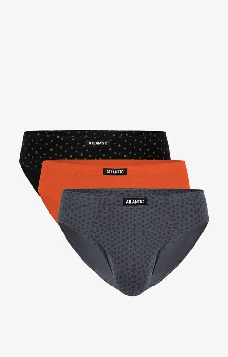 3MP-100 A'3 Slipy męskie Atlantic szary-pomarańczowy-czarny