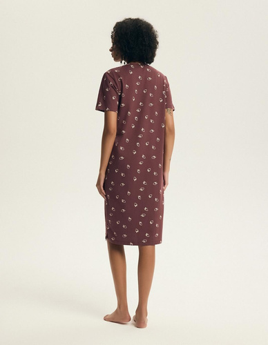 Koszula nocna Henderson Evika 45304 – bawełniana, truskawki, guziki