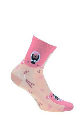 G84.01N Skarpety Damskie wzorowane  Gatta 269 pink