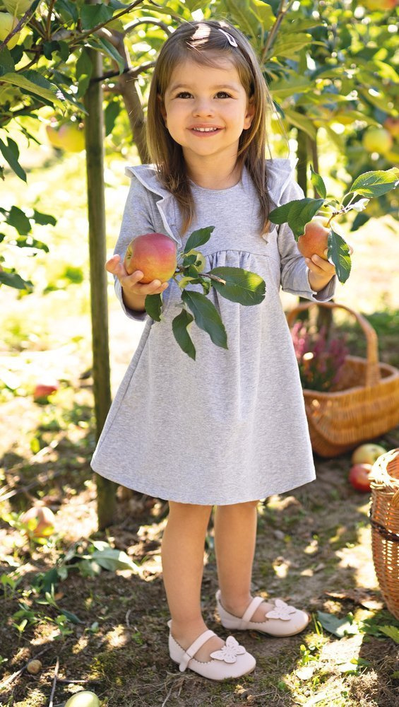 Sukienka z kieszonkami "Simply Comfy" Ewa Klucze- szary melanż