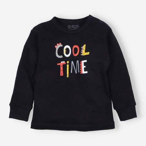 Alfabet Bluzka z bawełny organicznej Nini czarny