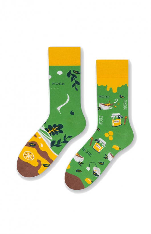 078 Nie do pary, Skarpety damskie More - 026 zielony jasny