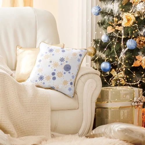 Carol poszewka świąteczna Eurofirany biały/złoty