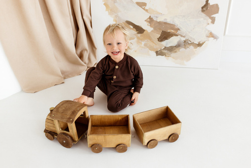 11249M "Natural Waffel" Bluza Makoma mocha