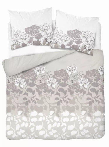 5090 B Home Satin Pościel satynowa kwiaty Detexpol beżowy 