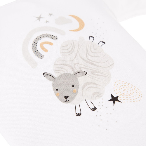 Mellow Body z długim rękawem z nadrukiem Ewa Klucze- biały